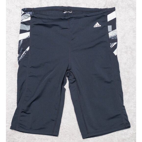 Adidas Black and White Swim Jammers Shorts Swimsuit Mens Size M - Picture 1 of 8